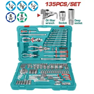 جعبه ابزار توتال 135 پارچه مدل THKTHP21356